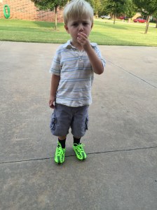 Sometimes you wear soccer shoes with your polo shirt on the sidewalk. And that's okay...I think.